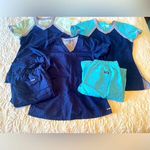 Grey’s Anatomy navy blue scrub sets